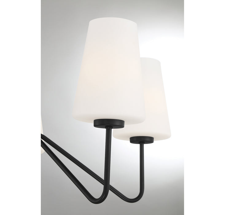 Meridian M10060MBK Five Light Chandelier, Matte Black