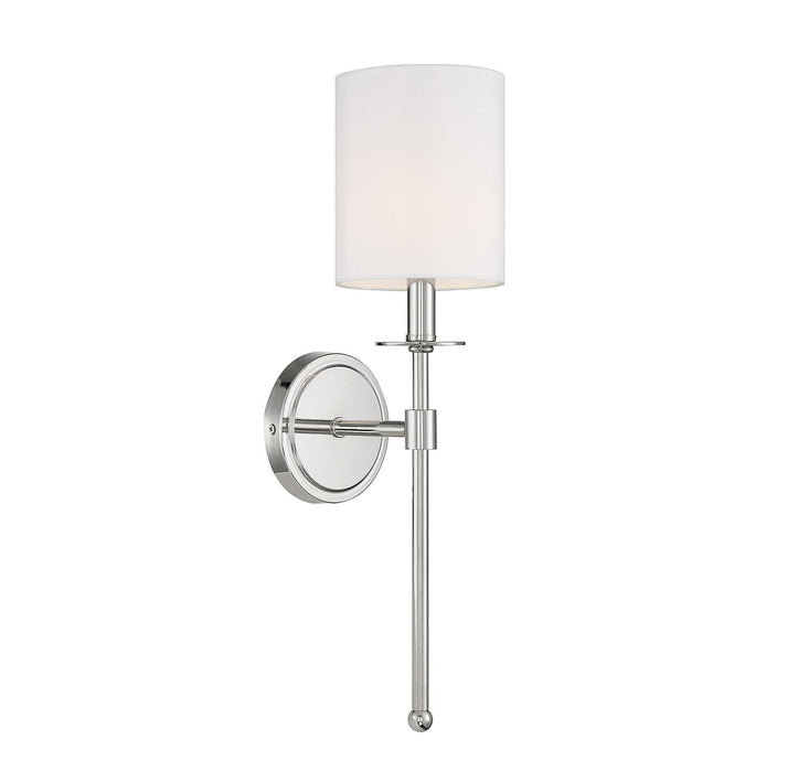 Meridian M90057PN One Light Wall Sconce, Polished Nickel