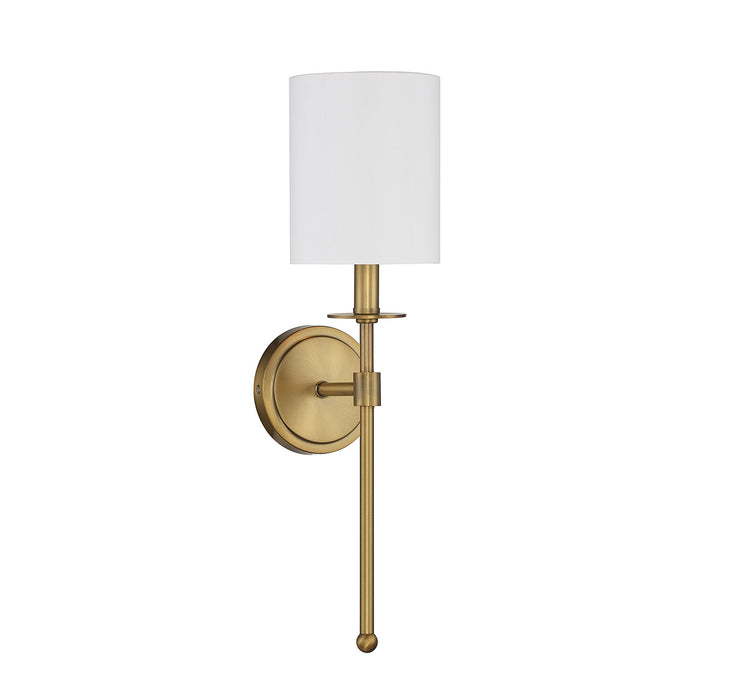 Meridian M90057NB One Light Wall Sconce, Natural Brass