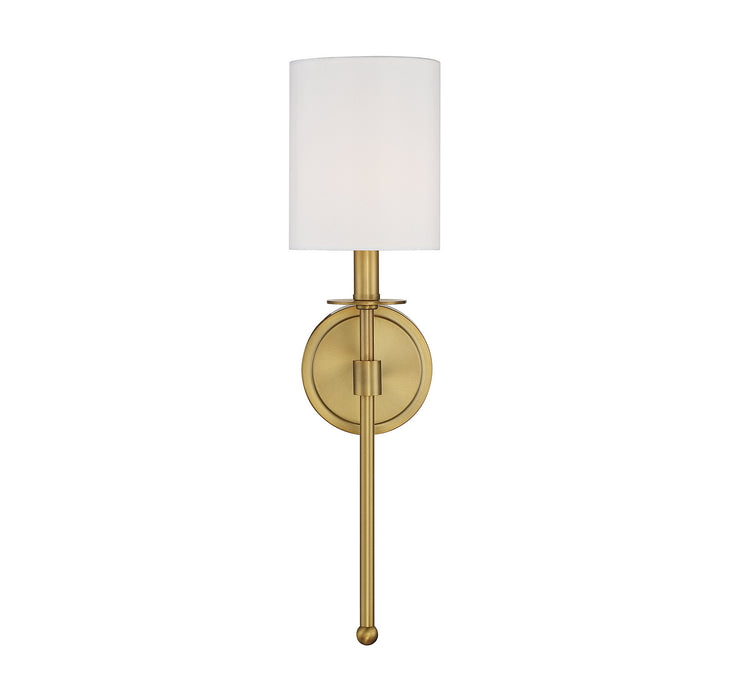 Meridian M90057NB One Light Wall Sconce, Natural Brass
