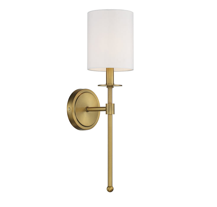 Meridian M90057NB One Light Wall Sconce, Natural Brass