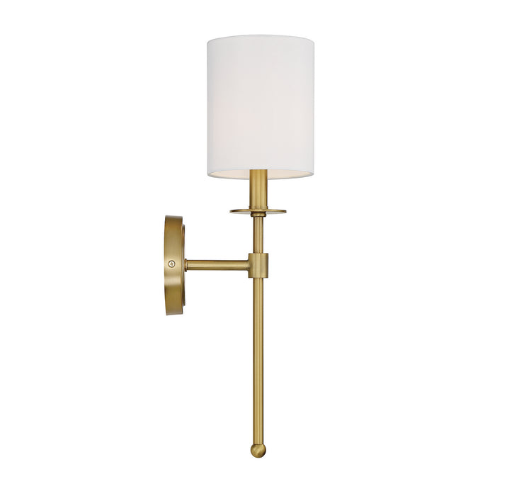 Meridian M90057NB One Light Wall Sconce, Natural Brass