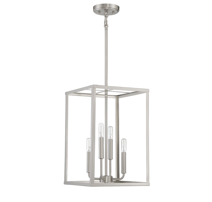 Meridian M30008BN Four Light Pendant, Brushed Nickel