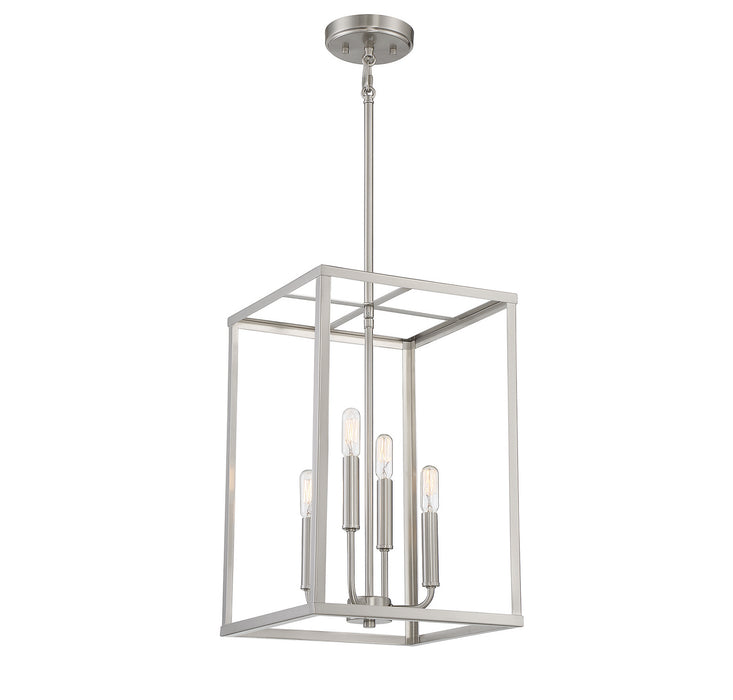 Meridian M30008BN Four Light Pendant, Brushed Nickel