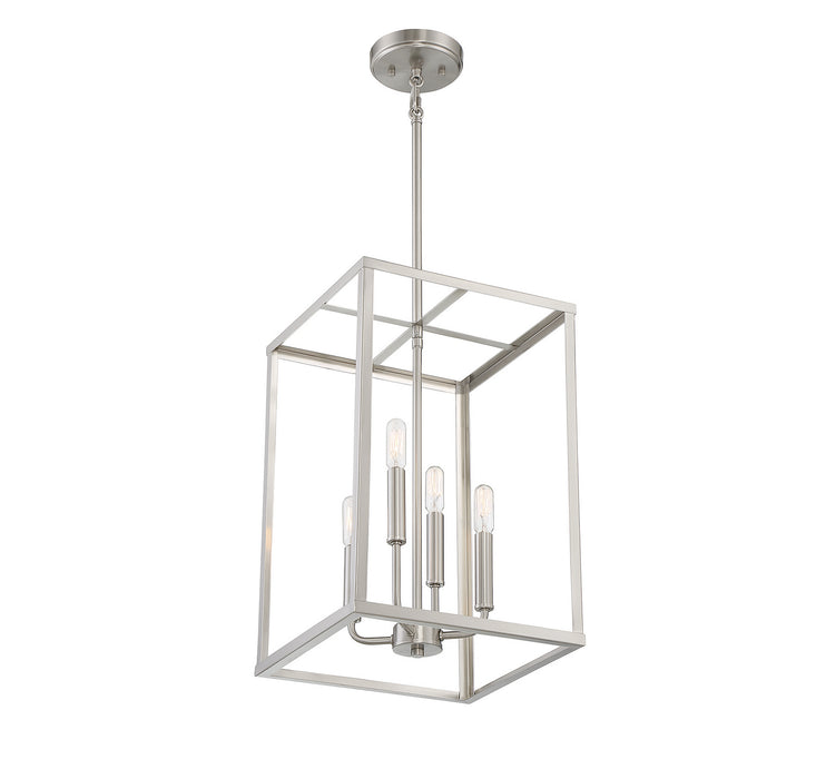 Meridian M30008BN Four Light Pendant, Brushed Nickel