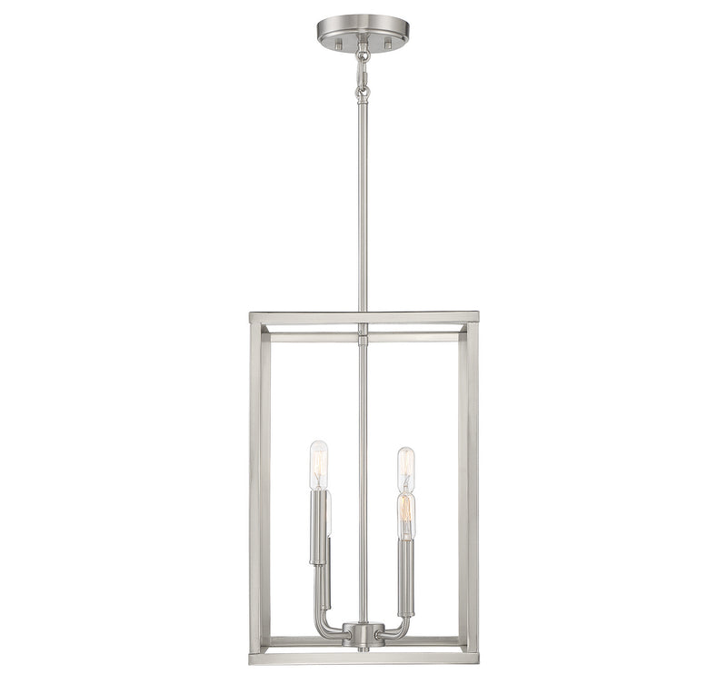 Meridian M30008BN Four Light Pendant, Brushed Nickel