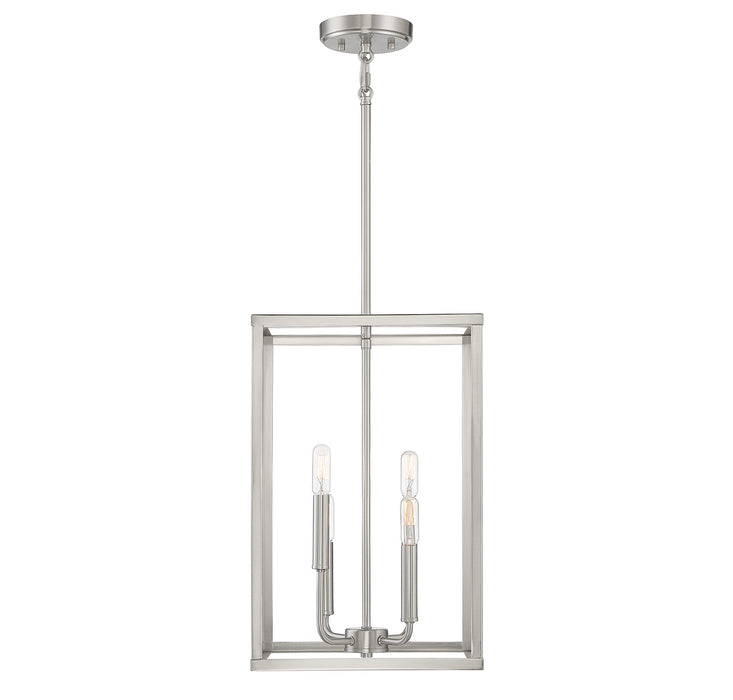 Meridian M30008BN Four Light Pendant, Brushed Nickel