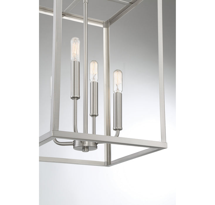 Meridian M30008BN Four Light Pendant, Brushed Nickel