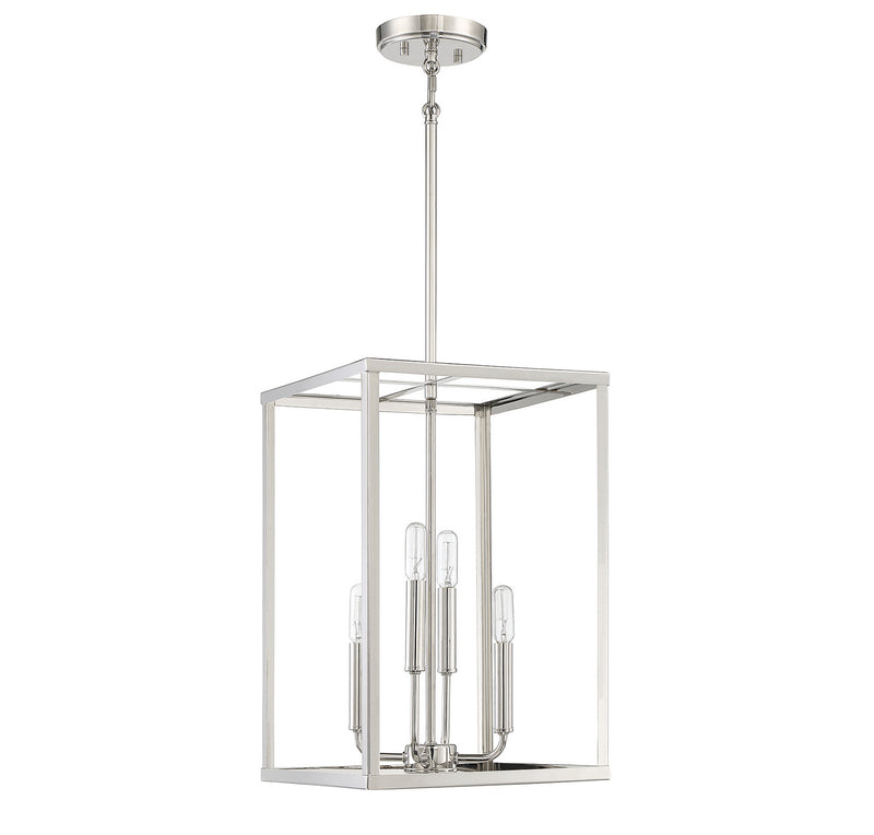 Meridian M30008PN Four Light Pendant, Polished Nickel