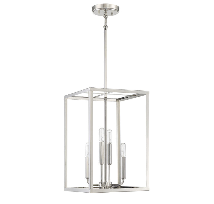 Meridian M30008PN Four Light Pendant, Polished Nickel