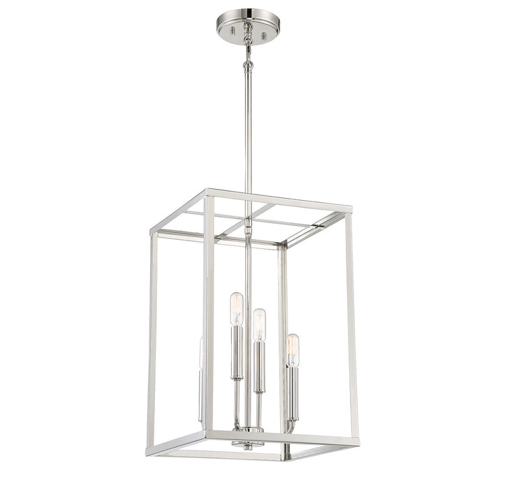 Meridian M30008PN Four Light Pendant, Polished Nickel