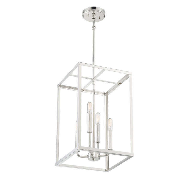 Meridian M30008PN Four Light Pendant, Polished Nickel