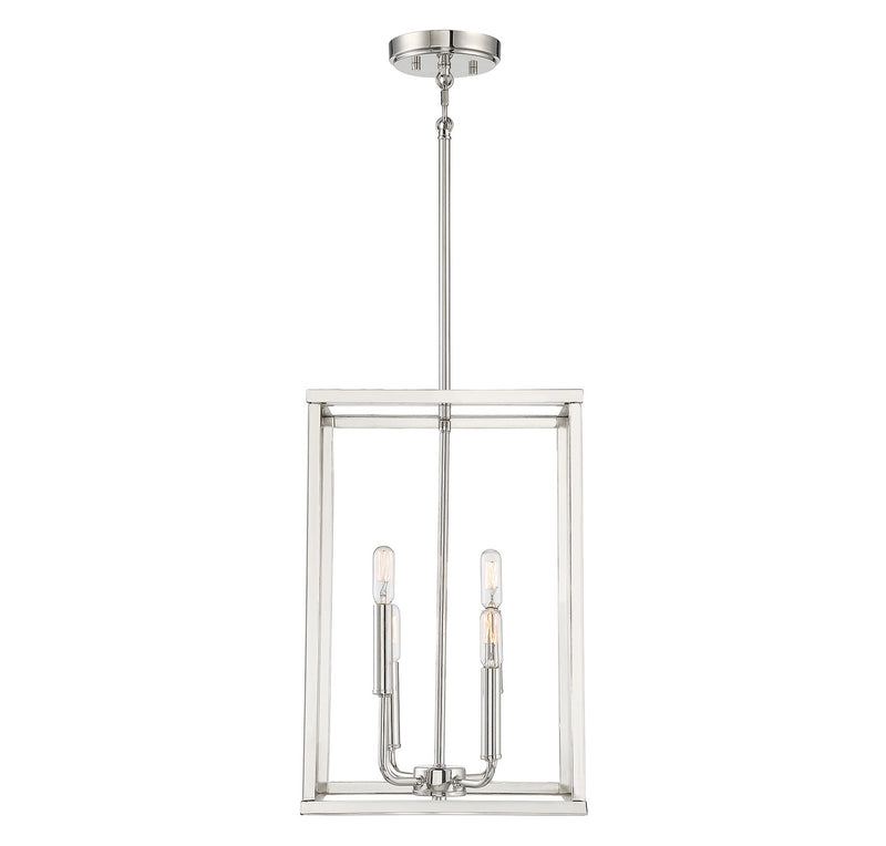 Meridian M30008PN Four Light Pendant, Polished Nickel