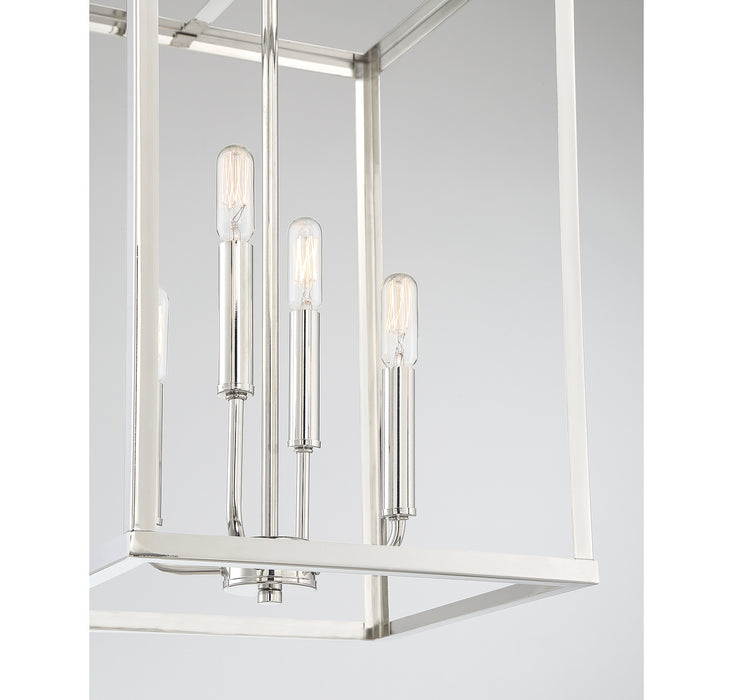 Meridian M30008PN Four Light Pendant, Polished Nickel