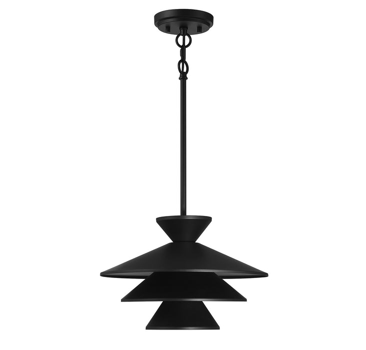 Meridian M70096MBK One Light Pendant, Matte Black