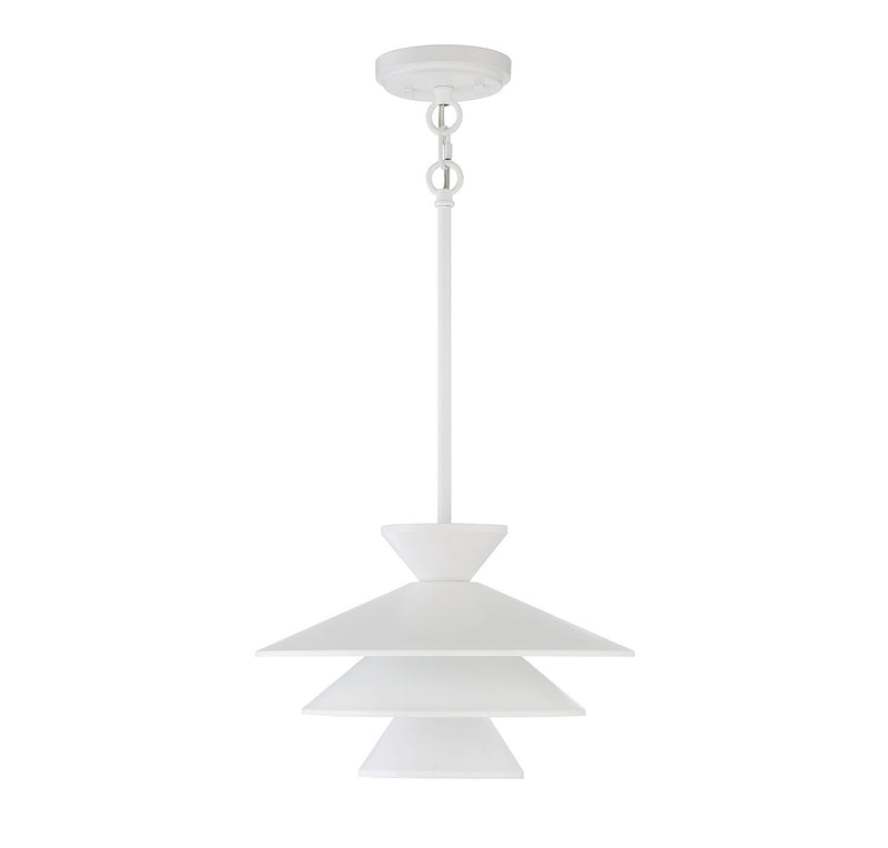 Meridian M70096WH One Light Pendant, White