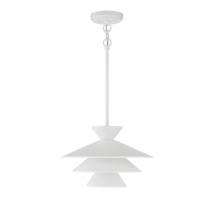 Meridian M70096WH One Light Pendant, White