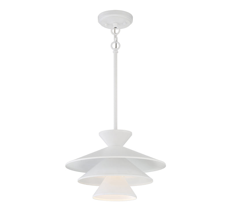 Meridian M70096WH One Light Pendant, White