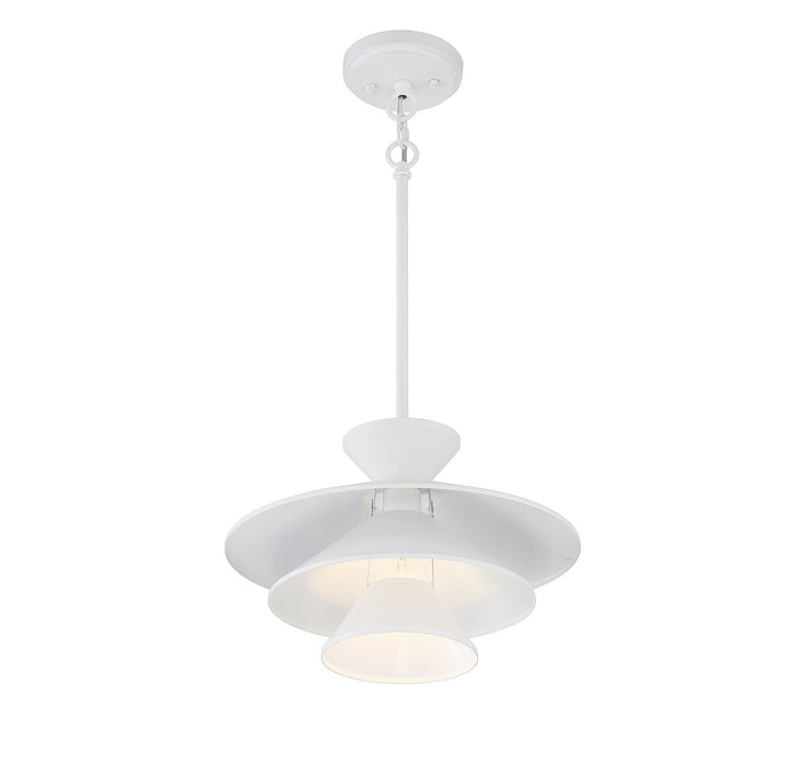 Meridian M70096WH One Light Pendant, White