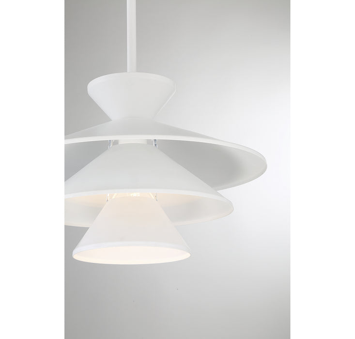 Meridian M70096WH One Light Pendant, White