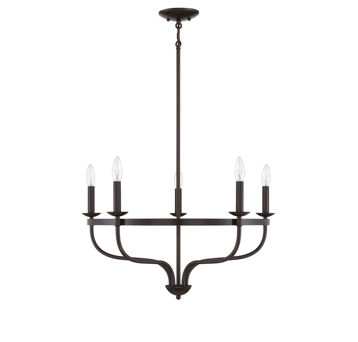 Meridian M10087ORB Five Light Chandelier, Oil Rubbed Bronze