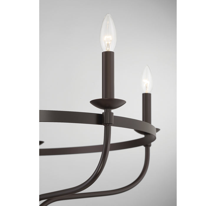 Meridian M10087ORB Five Light Chandelier, Oil Rubbed Bronze