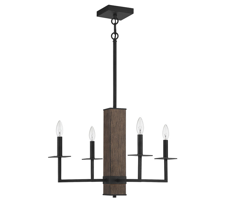 Meridian M10089DG Four Light Chandelier, Remington