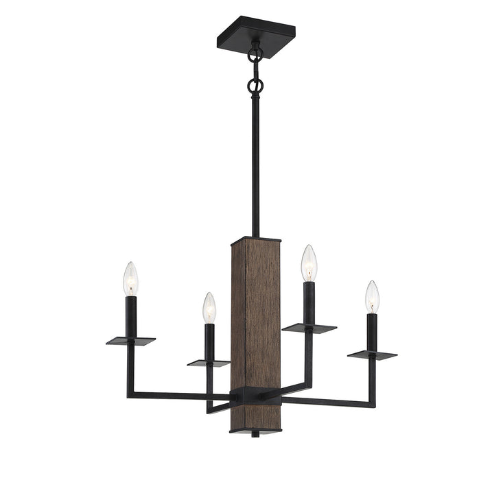 Meridian M10089DG Four Light Chandelier, Remington