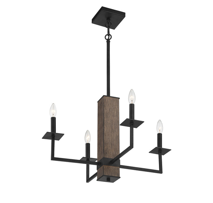 Meridian M10089DG Four Light Chandelier, Remington
