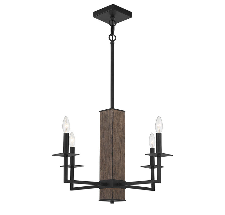 Meridian M10089DG Four Light Chandelier, Remington