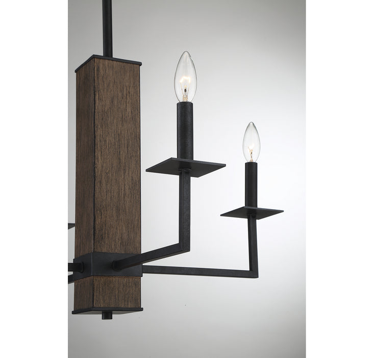 Meridian M10089DG Four Light Chandelier, Remington