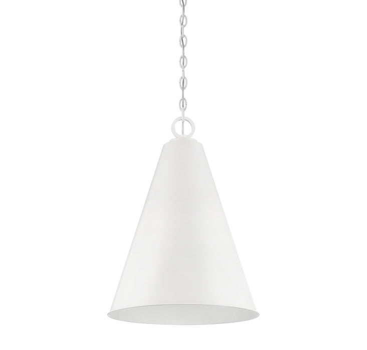 Meridian M70112WH One Light Pendant, White