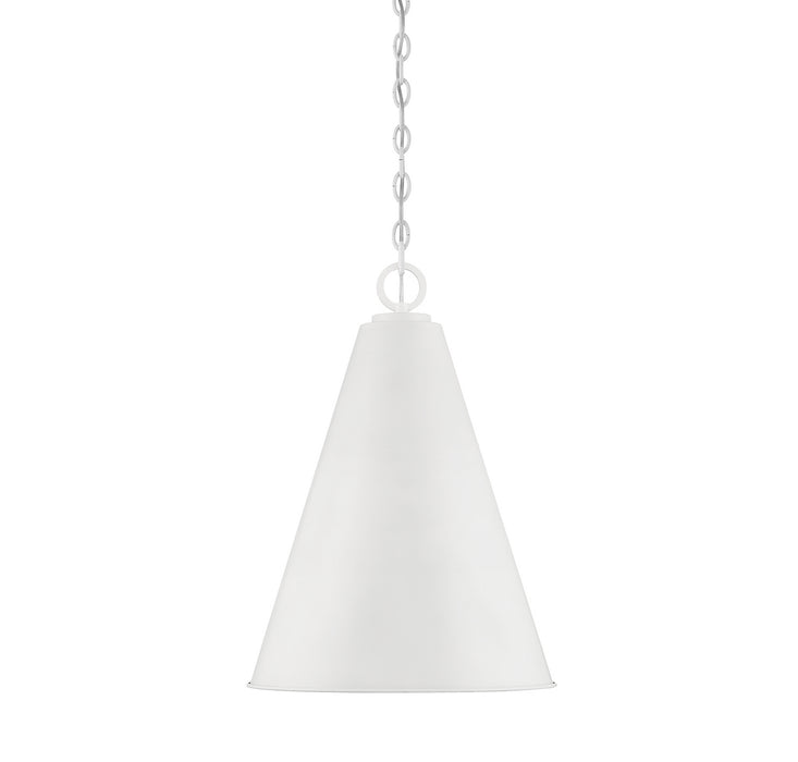 Meridian M70112WH One Light Pendant, White