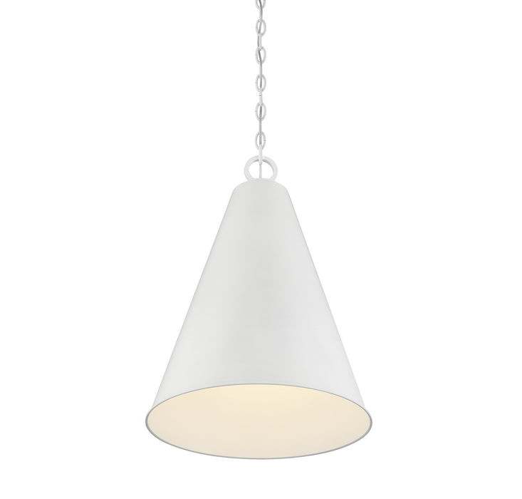 Meridian M70112WH One Light Pendant, White