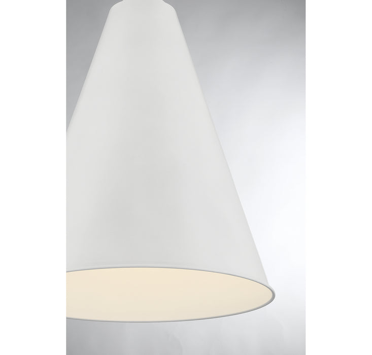 Meridian M70112WH One Light Pendant, White