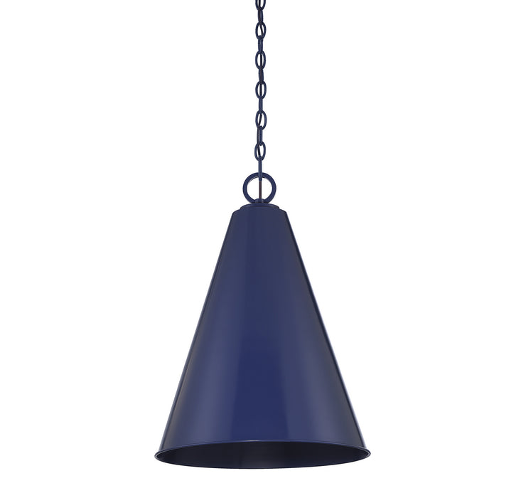 Meridian M70112NBL One Light Pendant, Navy Blue