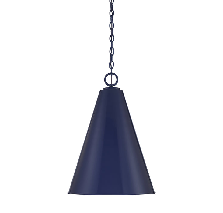 Meridian M70112NBL One Light Pendant, Navy Blue