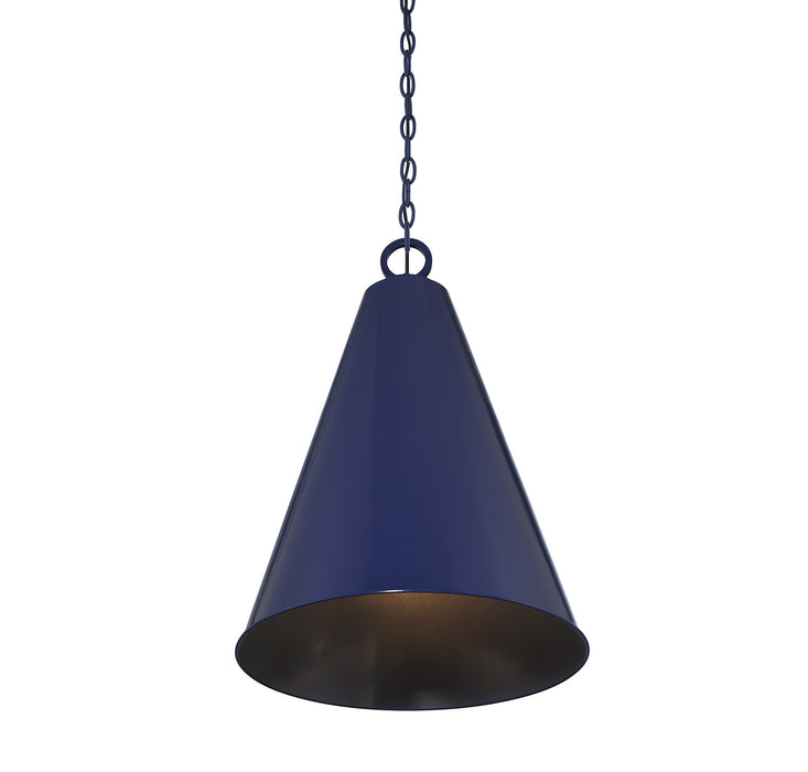 Meridian M70112NBL One Light Pendant, Navy Blue