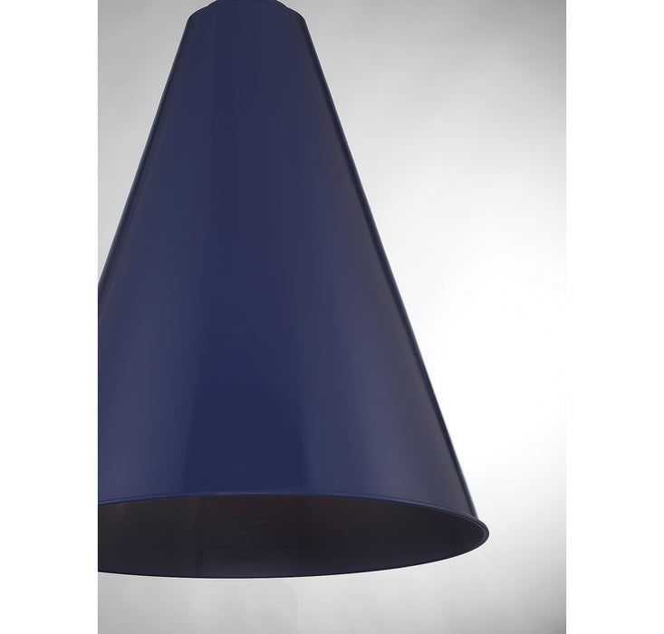 Meridian M70112NBL One Light Pendant, Navy Blue
