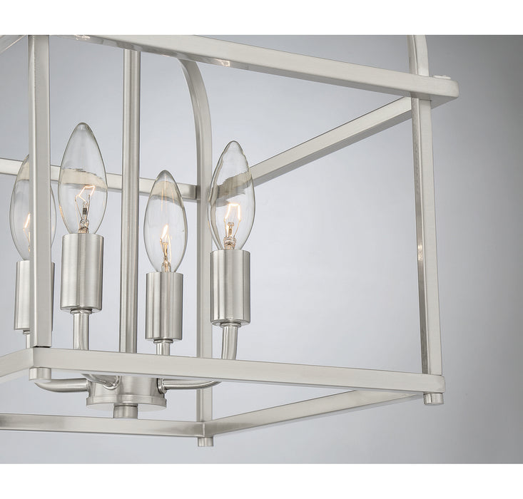 Meridian M60061BN Four Light Semi-Flush Mount, Brushed Nickel