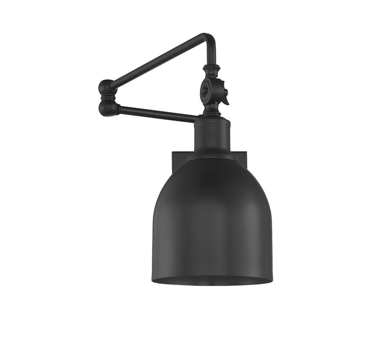Meridian M90019MBK One Light Wall Sconce, Matte Black