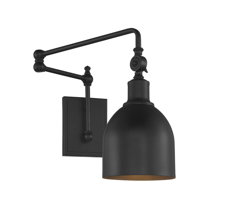 Meridian M90019MBK One Light Wall Sconce, Matte Black