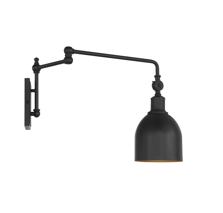 Meridian M90019MBK One Light Wall Sconce, Matte Black