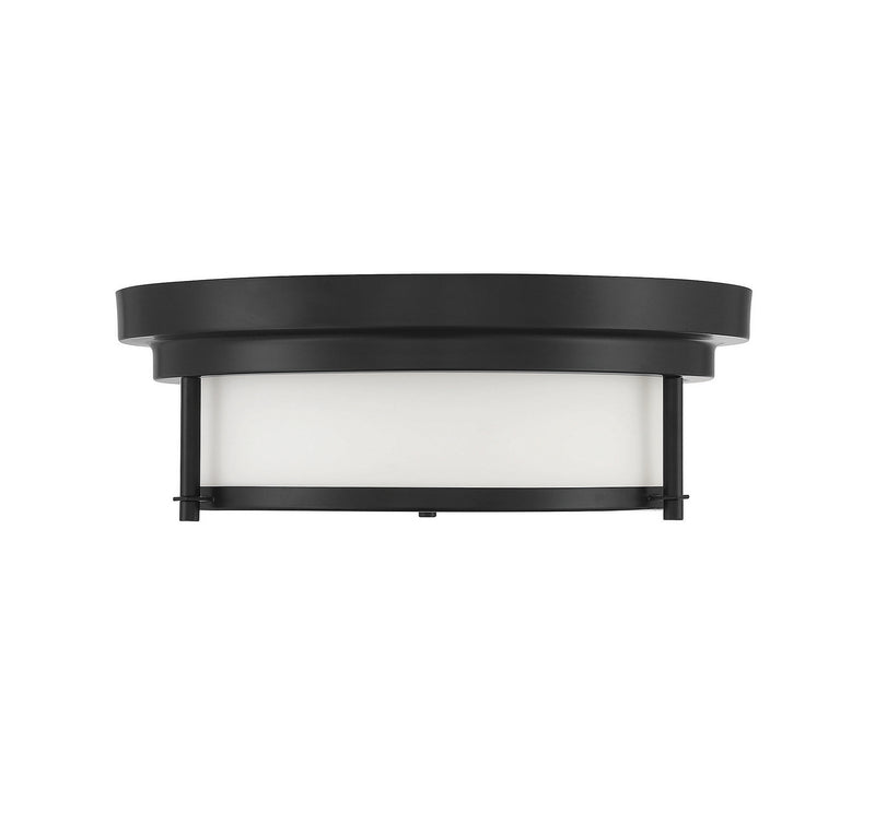 Meridian M60062MBK Two Light Flush Mount, Matte Black