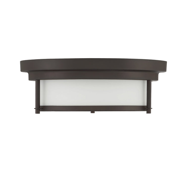 Meridian M60062ORB Two Light Flush Mount, Oil Rubbed Bronze