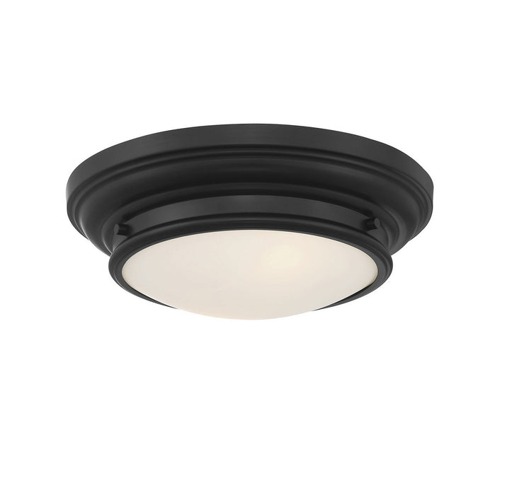 Meridian M60063MBK Two Light Flush Mount, Matte Black
