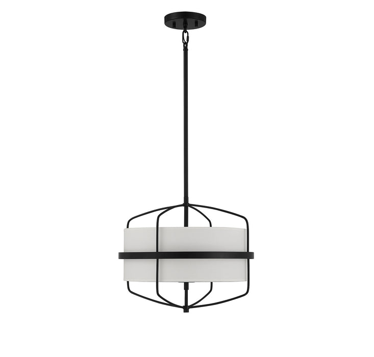 Meridian M70101MBK Three Light Pendant, Matte Black