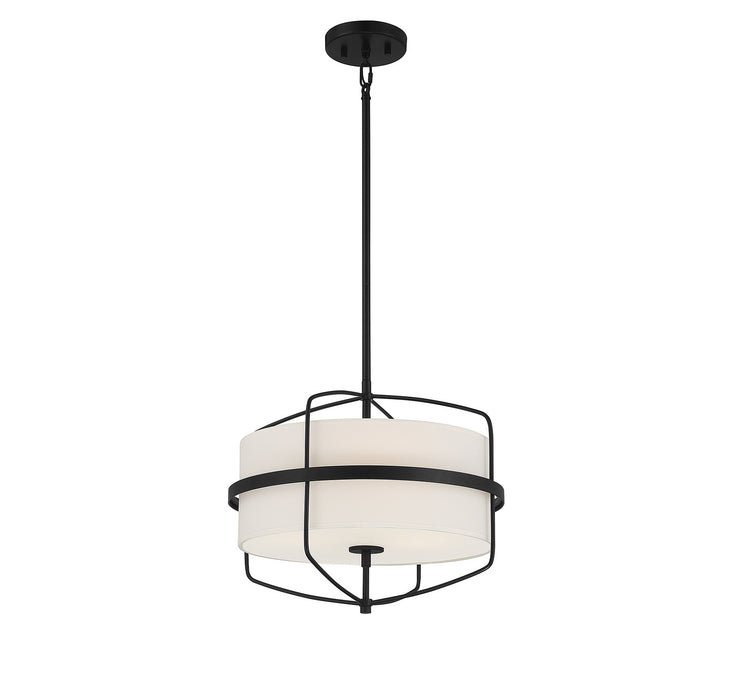 Meridian M70101MBK Three Light Pendant, Matte Black