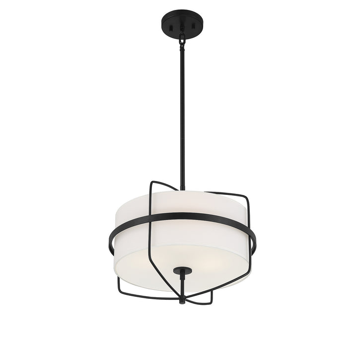 Meridian M70101MBK Three Light Pendant, Matte Black