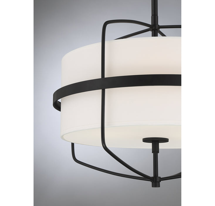 Meridian M70101MBK Three Light Pendant, Matte Black